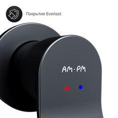 Смеситель для раковины встраиваемый AM.PM X-Joy однорычажный черный (F85A72622) - фото 3