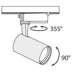 Светодиодный трековый светильник однофазный Maytoni Technical Vuoro Unity 4000К 6 Вт 1,5 кв.м черный (TR003-1-6W4K-B) - фото 3