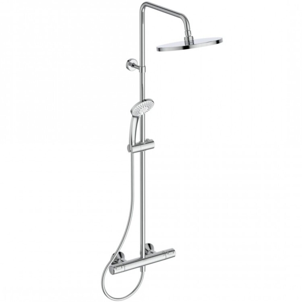 Душевая система Ideal Standard Ceratherm T25 с верхним душем с лейкой с термостатом хром (A7627AA)