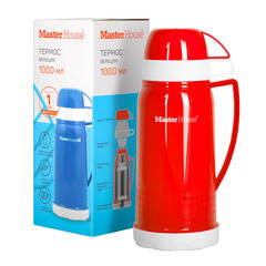 Термос 1 л Master House Венеция красный - фото 2