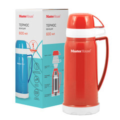Термос 0,6 л Master House Венеция красный - фото 3