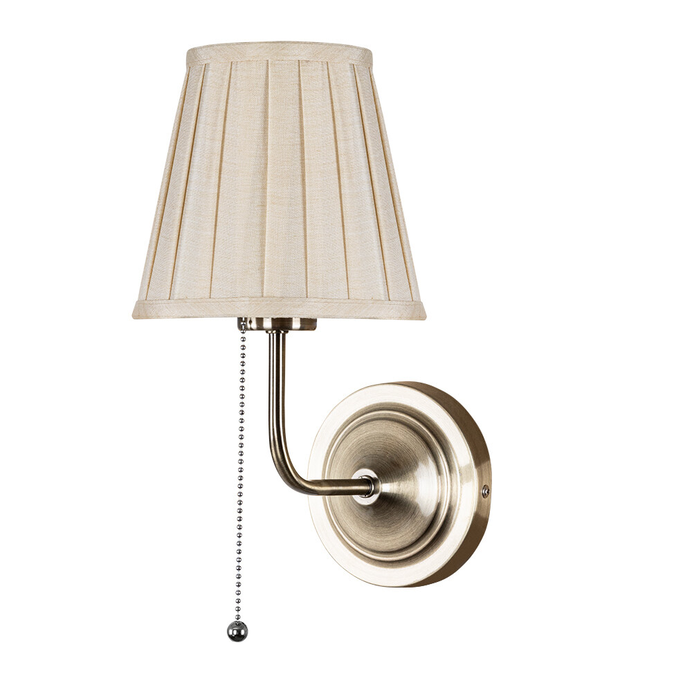Изображение товара Бра Arte Lamp Marriot с текстильным плафоном и бронзовой арматурой Изображение товара Бра Arte Lamp Marriot с текстильным плафоном и бронзовой арматурой