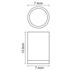 Стакан для ванной WasserKraft Lopau настольный полирезин серый/коричневый (K-3328) - фото 2