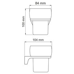 Стакан для ванной WasserKraft Elbe с держателем стекло матовый/металл черный (K-7228) - фото 3
