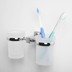 Стакан для ванной WasserKraft Lippe с держателем двойной стекло матовый/металл хром (K-6528D) - фото 2