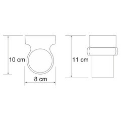 Стакан для ванной WasserKraft Berkel с держателем стекло матовый/металл хром (K-6828) - фото 2