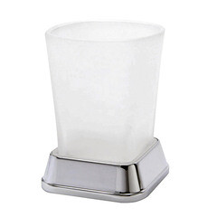 Стакан для ванной WasserKraft Amper настольный стекло матовый/металл хром (K-5428) - фото 1