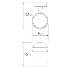 Стакан для ванной WasserKraft Isen с держателем стекло матовый/металл хром (K-4028) - фото 3