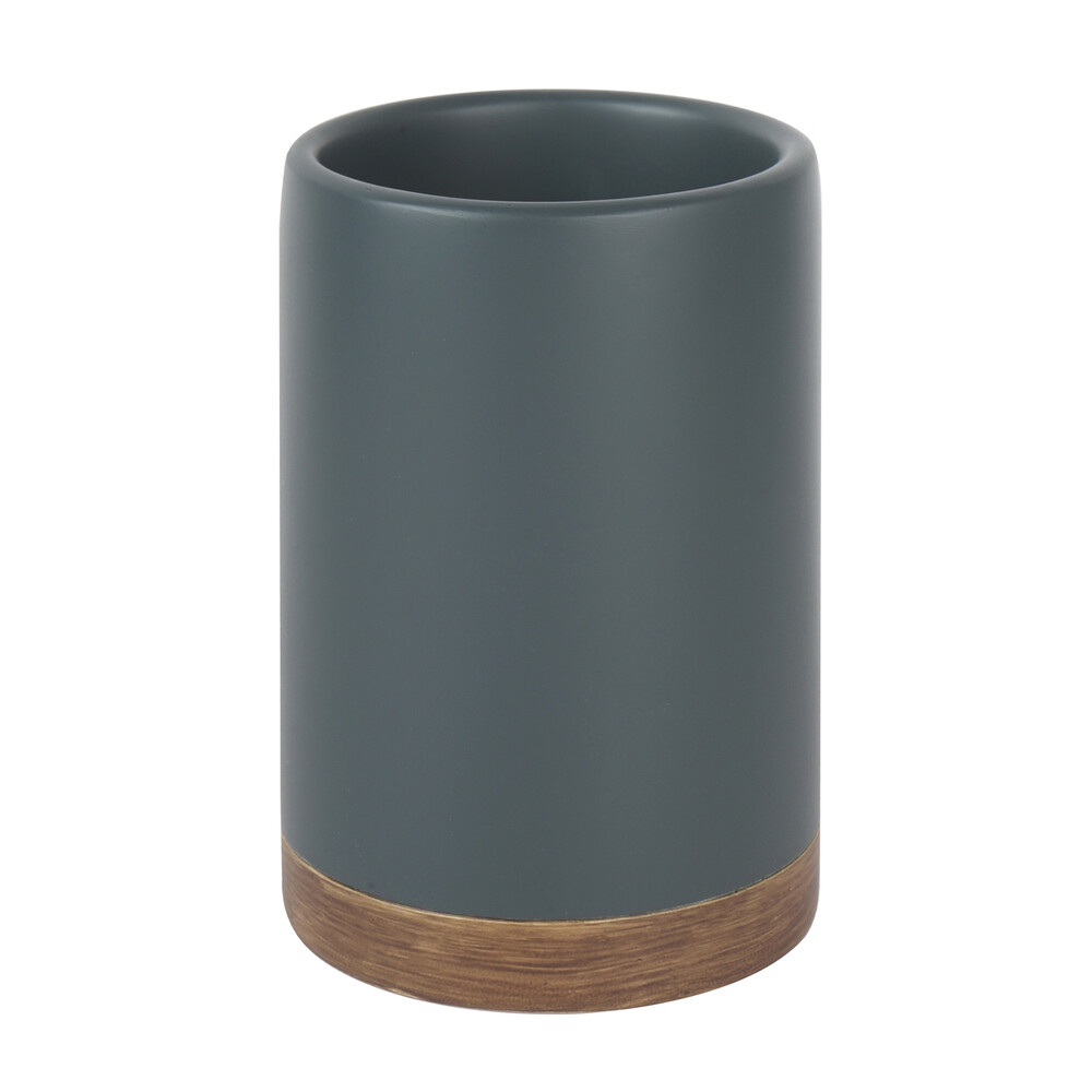 Изображение товара Стакан для ванной WasserKraft Lopau из полирезина с дизайном под дерево