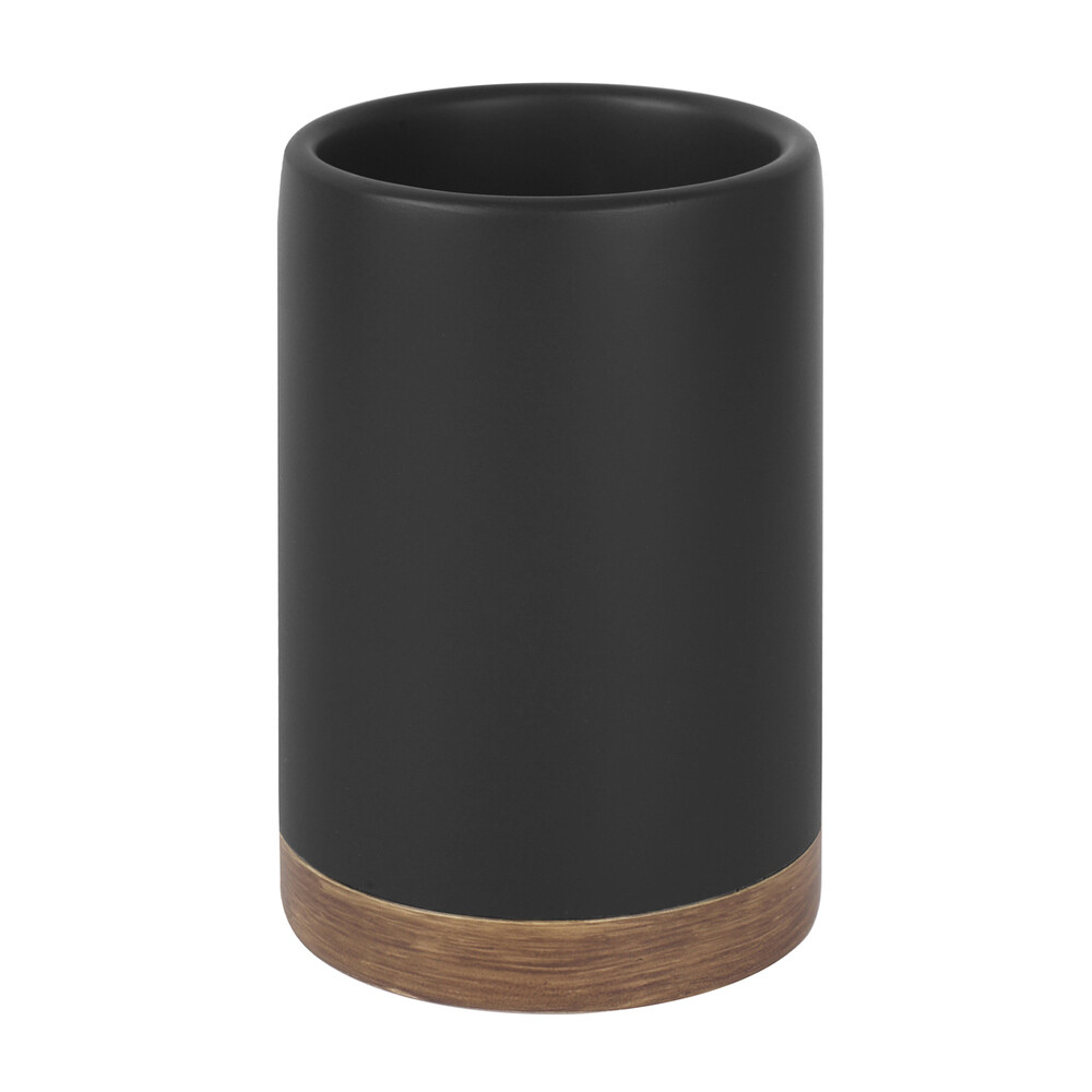 Изображение товара Стакан для ванной WasserKraft Vils настольный полирезин черный коричневый