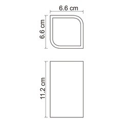 Стакан для ванной WasserKraft Elba настольный полирезин черный (K-2728) - фото 2