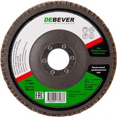 Круг лепестковый торцевой по металлу/древесине Debever 125х22,2 мм P40 конический (FDC125Z60/548) - фото 1