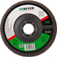 Изображение товара Круг лепестковый по металлу/древесине Debever 125х22,2 мм P120 (FDC 125A 120 72F)