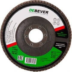 Изображение товара Круг лепестковый по металлу/древесине Debever 115х22,2 мм P60 (FDC 115A 60 72F)