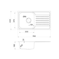 Мойка для кухни Iddis Sound 78х44х18 см врезная с крылом сталь (SND78SDi77) - фото 7