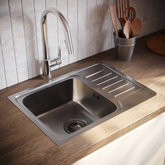 Мойка для кухни Iddis Sound 60,5х44х18 см врезная с крылом сталь (SND60SDi77) - фото 6