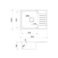 Мойка для кухни Iddis Sound 60,5х44х18 см врезная с крылом сталь (SND60SDi77) - фото 7