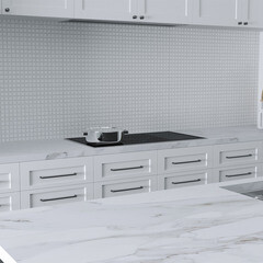 Панель ПВХ 960х480х3 мм цифровая печать Grace белая мозаика 0,46 кв.м - фото 7