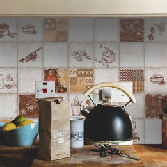 Панель ПВХ 964х484х3 мм цифровая печать Grace плитка эспрессо 0,47 кв.м - фото 6