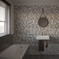 Панель ПВХ 960х480х3 мм цифровая печать Grace коллаж серый 0,46 кв.м - фото 6