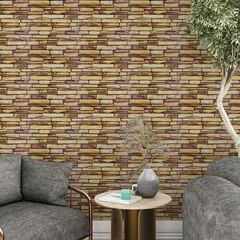 Панель самоклеящаяся ПВХ 475х475х3 мм Grace коричневый камень 0,23 кв.м - фото 7