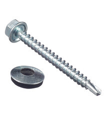 Саморезы кровельные с буром 51х4,8 мм металл-дерево оцинкованные (200 шт.) - фото 2