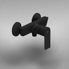 Смеситель для душа без излива Damixa Apollo черный без лейки однорычажный (472000300) - фото 3