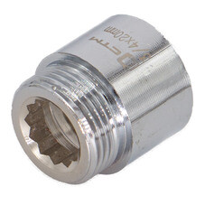 Удлинитель CTM 30 мм х 1 ВР(г) х 1 НР(ш) латунный (CREMF130)