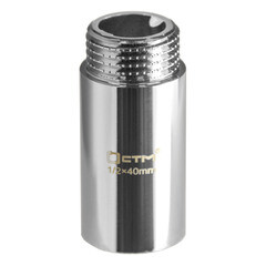 Удлинитель CTM 40 мм х 1/2 ВР(г) х 1/2 НР(ш) латунный (CREMF040) - фото 4