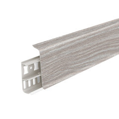 Изображение товара Плинтус ПВХ напольный Деконика 70 мм орех антик 2200 мм Г-профиль с кабель-каналом