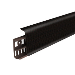 Изображение товара Плинтус ПВХ напольный Деконика 70 мм венге темный 2200 мм Г-профиль с кабель-каналом