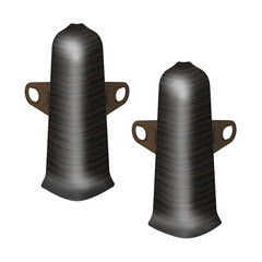 Угол наружный Деконика 70 мм венге темный Г-профиль (2 шт.) - фото 1