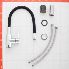 Смеситель для кухни Milardo Meal хром с гибким изливом однорычажный (M01SB0FM05) - фото 4