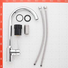 Смеситель для кухни Swedbe Selene хром с высоким изливом однорычажный (7440) - фото 2