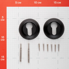 Ключевина Punto ET TL BL-24 круглая розетка черная - фото 2