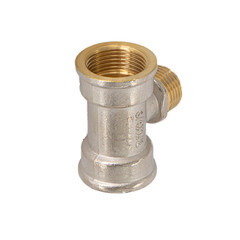 Тройник переходной СТМ 3/4 ВР(г) х 1/2 НР(ш) х 3/4 ВР(г) латунный - фото 3