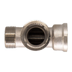 Тройник СТМ 1/2 ВР(г) х 1/2 ВР(г) х 1/2 НР(ш) латунный - фото 2