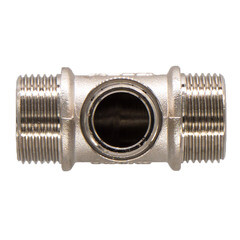 Тройник переходной СТМ 3/4 НР(ш) х 1/2 НР(ш) х 3/4 НР(ш) латунный - фото 2