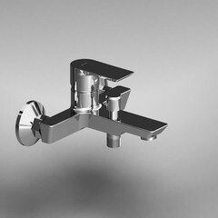 Смеситель для ванны Damixa Apollo хром однорычажный с коротким изливом без лейки (471000001) - фото 2