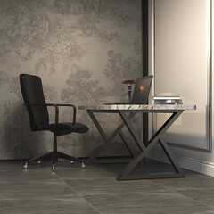 Подстолье металлическое прямоугольное черное 1400х740х710 мм - фото 2