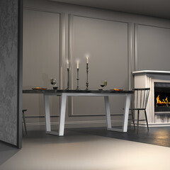 Подстолье металлическое прямоугольное белое 1410х750х710 мм - фото 4