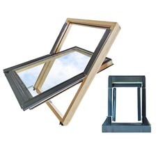 Окно мансардное CitiSky Optimal деревянное 780х1180 мм одностворчатое с окладом