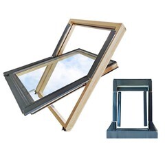 Изображение товара Окно мансардное CitiSky Optimal деревянное 780х1180 мм одностворчатое с окладом