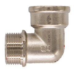 Угол с ограничителем CTM 3/4 ВР(г) х 3/4 НР(ш) латунный - фото 4