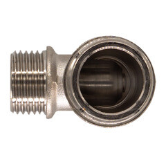 Угол переходной CTM 3/4 НР(ш) х 1/2 НР(ш) латунный - фото 2