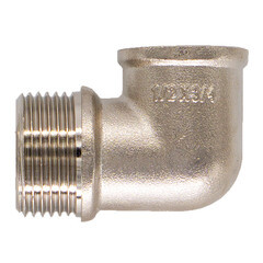 Угол переходной CTM 3/4 НР(ш) х 1/2 ВР(г) латунный - фото 4