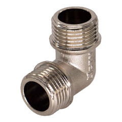 Угол с ограничителем CTM 1/2 НР(ш) х 1/2 НР(ш) латунный - фото 1