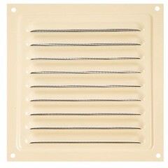 Изображение товара Решетка вентиляционная стальная НашВент МВМ 200с 200х200 мм с сеткой бежевая