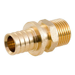 Изображение товара Соединитель прямой Ondo 20 мм х 1/2 НР(ш) латунь (OXM02012)