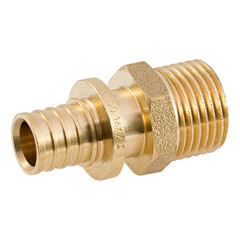 Соединитель прямой Ondo 16 мм х 1/2 НР(ш) латунь (OXM01612) - фото 1